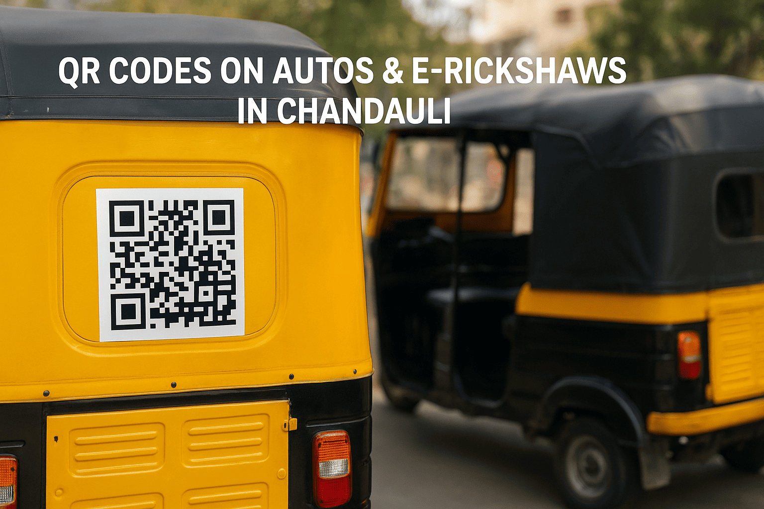 Chandauli Installs QR Codes on 2,462 Autos & E-Rickshaws: A Step Towards Safer Commutes