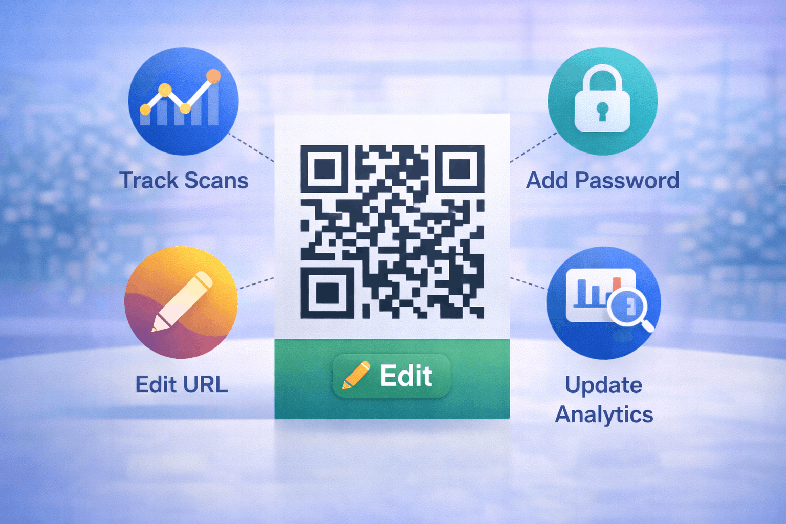 Dynamic QR code features illustration - Enqode QR