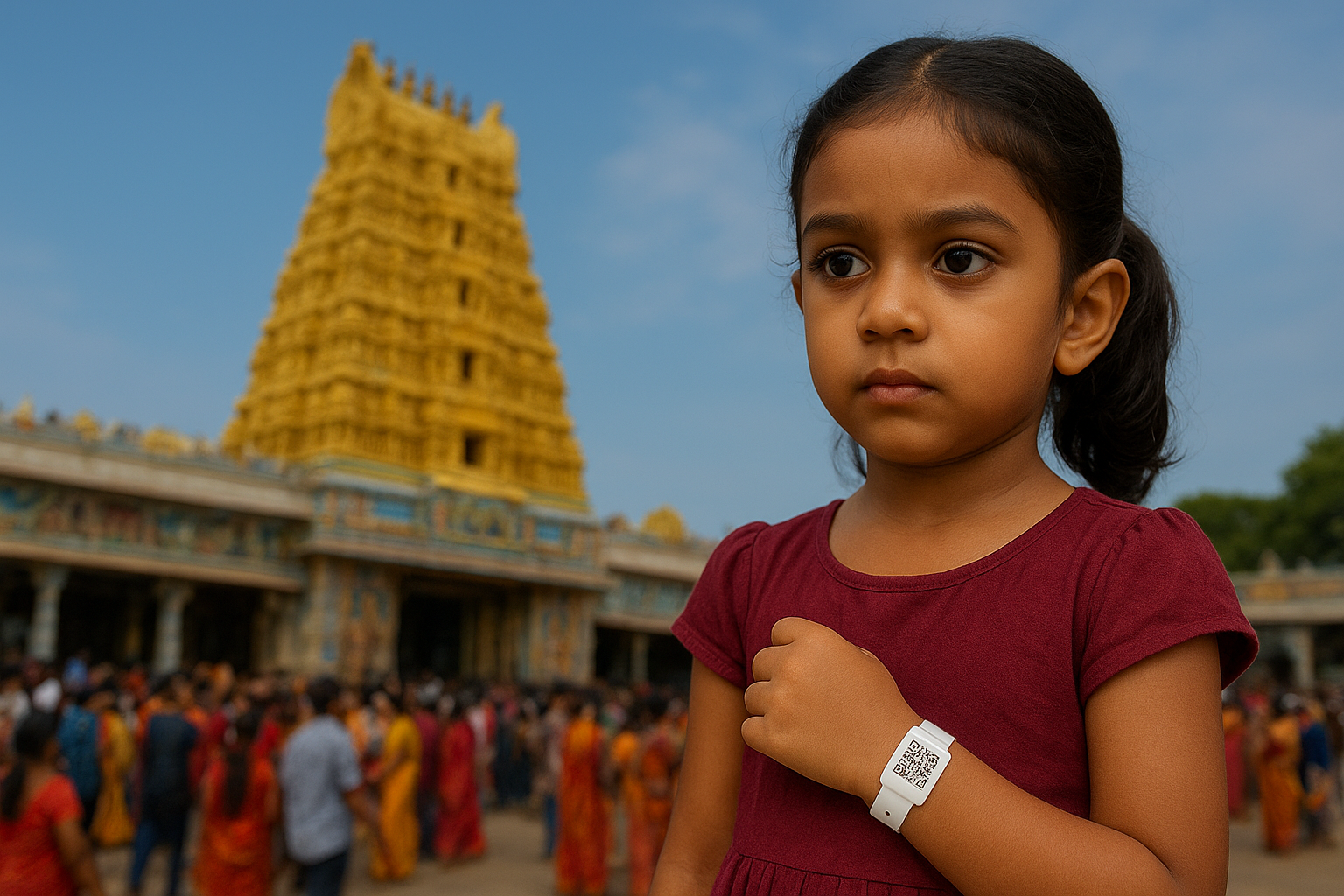 QR-Code Tags Aid in Tracing Missing Children & Senior Citizens at Kanaka Durga Temple